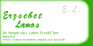 erzsebet lamos business card